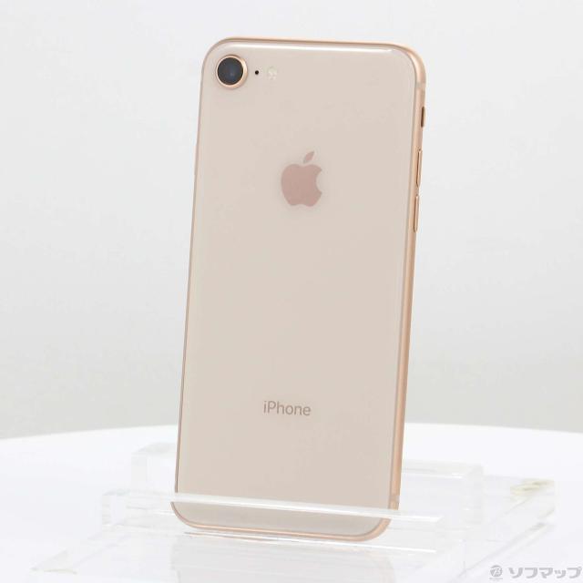 (中古)Apple iPhone8 64GB ゴールド MQ7A2J/A SIMフリー(305-ud)
