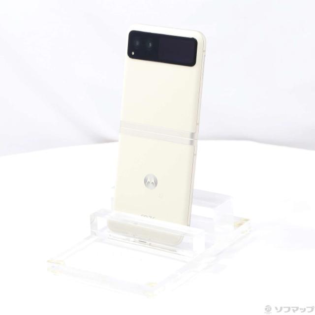 中古超美品　motorola razr 40 バニラクリーム　SIMフリー SIMフリー】motorola razr 40 バニラクリーム Qualcomm