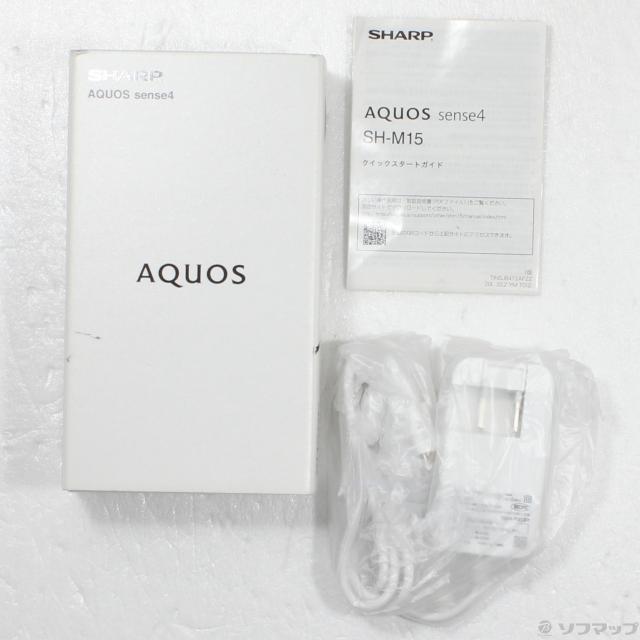 中古)SHARP AQUOS sense4 64GB シルバー SH-M15 SIMフリー(258-ud)