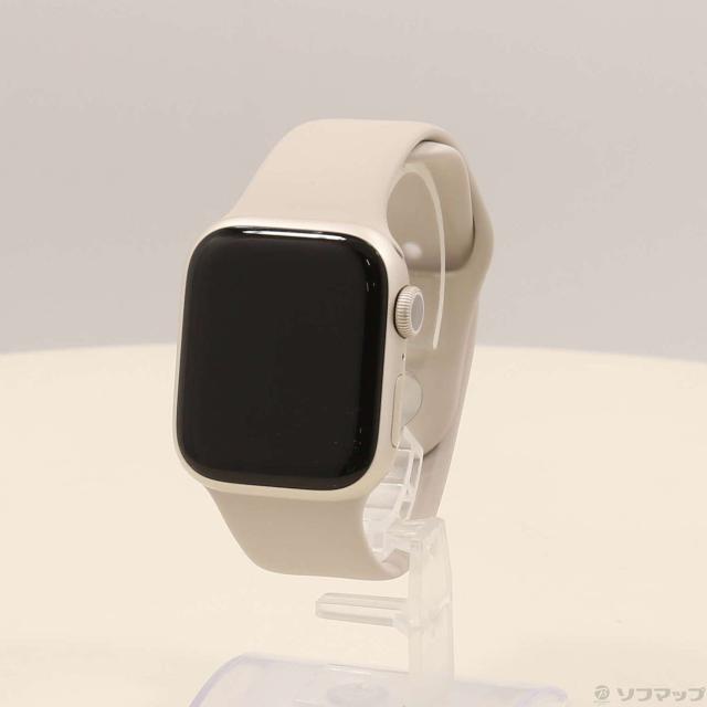 (中古)Apple Apple Watch Series 7 GPS 41mm スターライトアルミニウムケース スターライトスポーツバンド(262-ud)