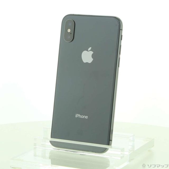 (中古)Apple iPhoneXS 256GB スペースグレイ MTE02J/A SIMフリー(262-ud) 携帯電話本体