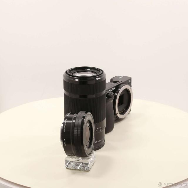 中古)SONY α6000 ILCE-6000Y ブラック ダブルズームレンズキット