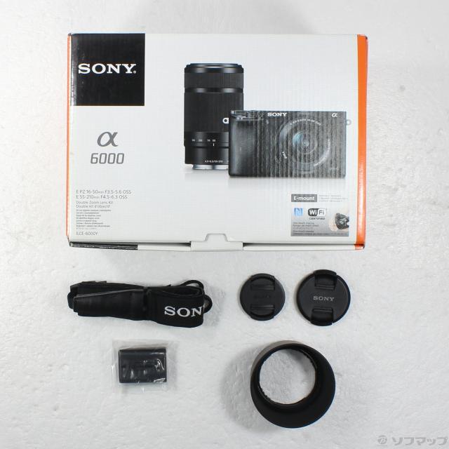 中古)SONY α6000 ILCE-6000Y ブラック ダブルズームレンズキット