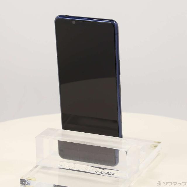(中古)SONY Xperia 5 II 128GB ブルー SO-52A docomoロック解除SIMフリー(349-ud) 携帯電話本体