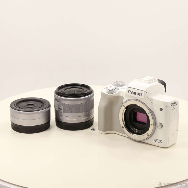 Canon EOS Kiss M ホワイト ダブルレンズキット