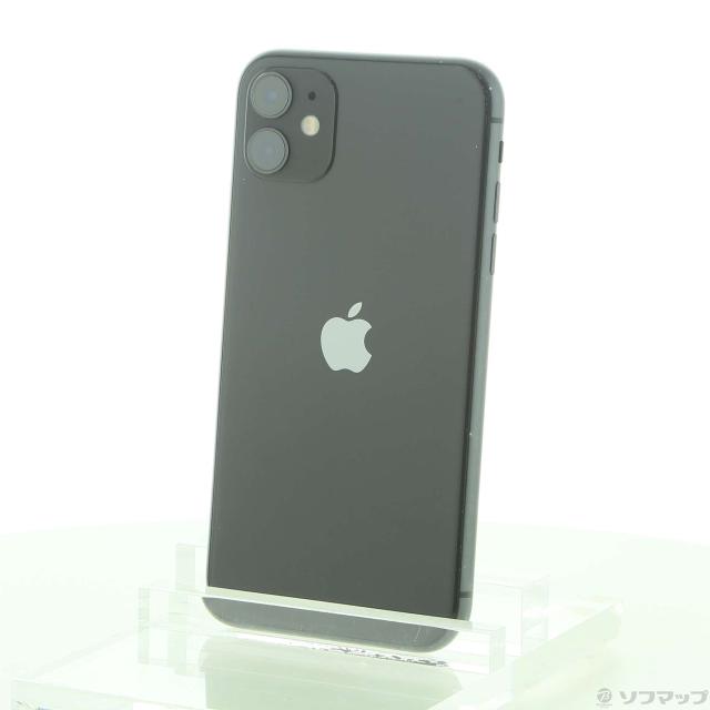 (中古)Apple iPhone11 128GB ブラック MWM02J/A SoftBank(276-ud)