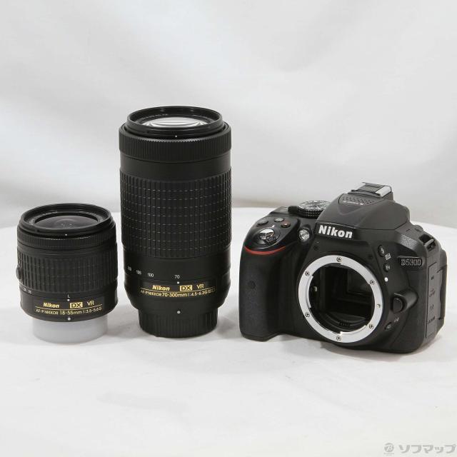 Nikon D5300 AF-P ダブルズームキット BLACK 一眼レフカメラ Nikon