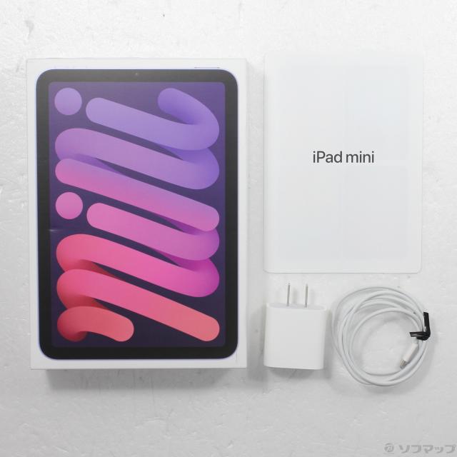 (中古)Apple iPad mini 第6世代 64GB パープル MK7R3J/A Wi-Fi(368-ud) 中古タブレットPC本体