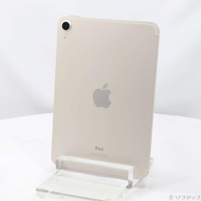 (中古)Apple iPad mini 第6世代 64GB スターライト MK8C3J/A SIMフリー(348-ud)