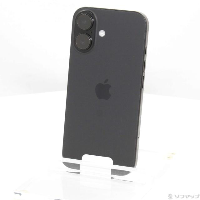 中古)Apple iPhone16 128GB ブラック MYDQ3J/A SIMフリー(198-ud)