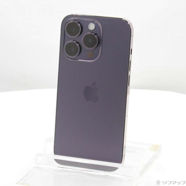 (中古)Apple iPhone14 Pro 256GB ディープパープル MQ1E3J/A SIMフリー(349-ud)