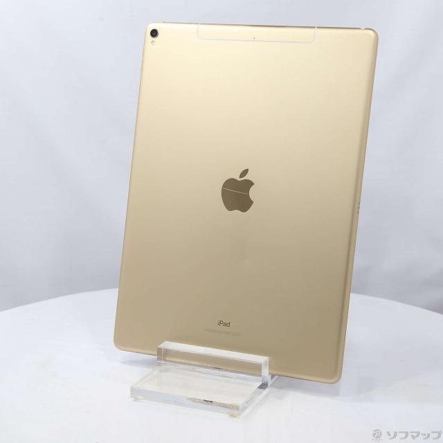 (中古)Apple iPad Pro 12.9インチ 第2世代 64GB ゴールド MQEF2J/A auロック解除SIMフリー(258-ud)
