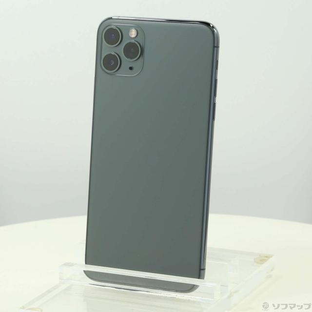 中古)Apple iPhone11 Pro Max 256GB ミッドナイトグリーン