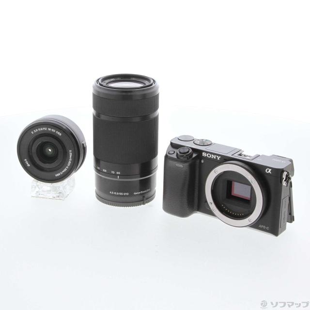 中古)SONY α6000 ILCE-6000Y ブラック ダブルズームレンズキット