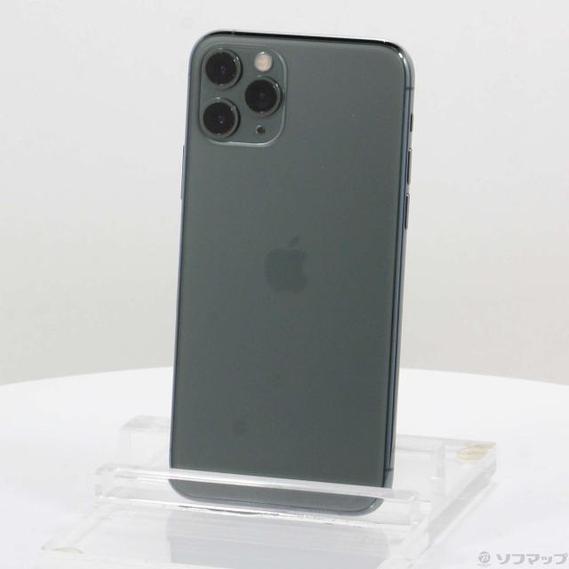 (中古)Apple iPhone11 Pro 64GB ミッドナイトグリーン MWC62J/A SIMフリー(262-ud)