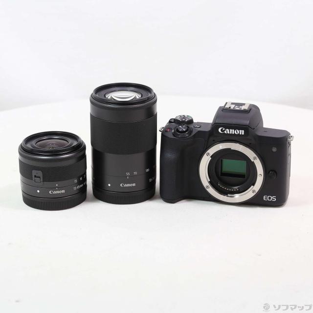 Canon EOS Kiss M2 ダブルズームキット ブラック 【公式通販】