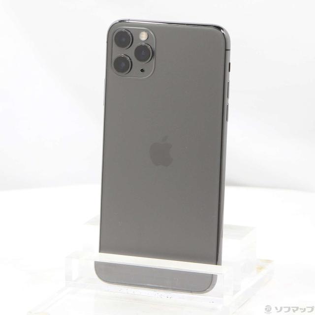 (中古)au iPhone11 Pro Max 256GB スペースグレイ MWHJ2J/A SIMフリー(258-ud)
