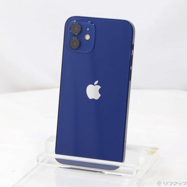 中古)Apple iPhone12 128GB ブルー MGHX3J/A SIMフリー(258-ud)