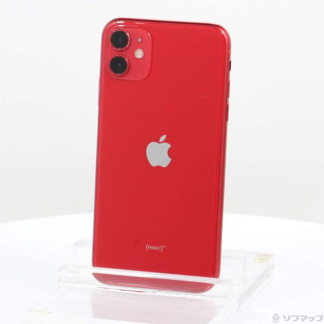 (中古)Apple iPhone11 128GB プロダクトレッド MWM32J/A SoftBank(247-ud)