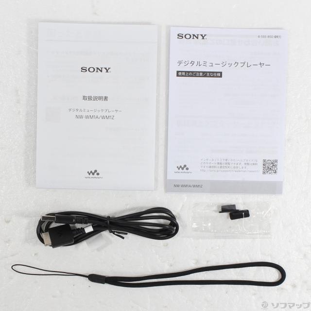 中古)SONY WALKMAN WM1A メモリ128GB+microSD ブラック NW-WM1A