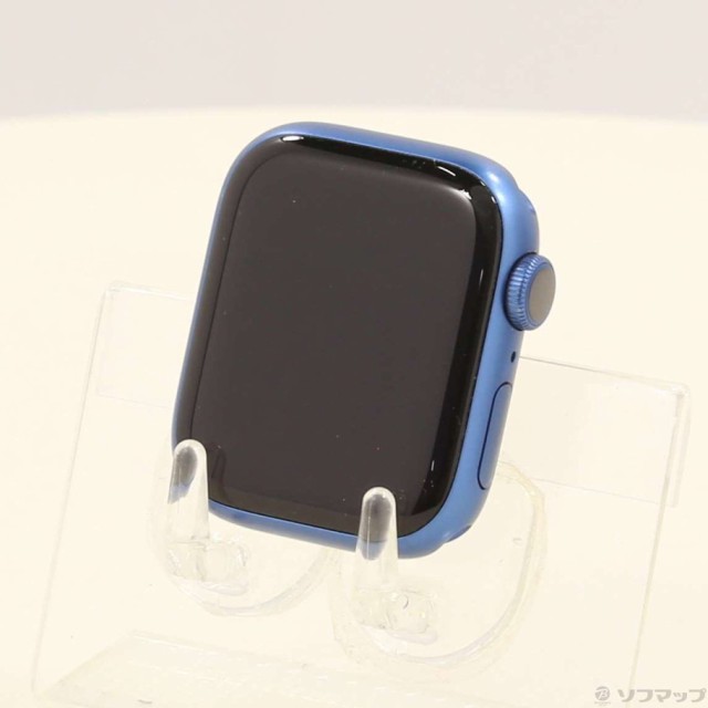 (中古)Apple Apple Watch Series 7 GPS 41mm ブルーアルミニウムケース バンド無し(198-ud)