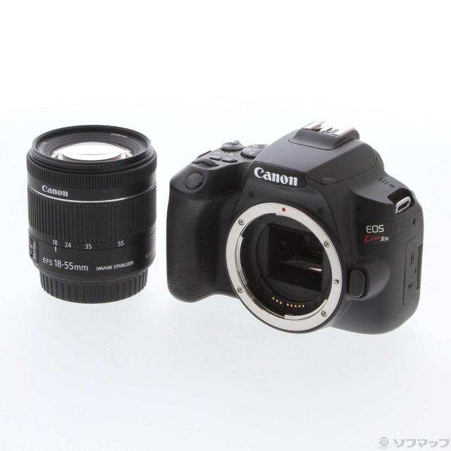 中古)Canon EOS Kiss X10 EF-S18-55 IS STM レンズキット ブラック(348-ud) 