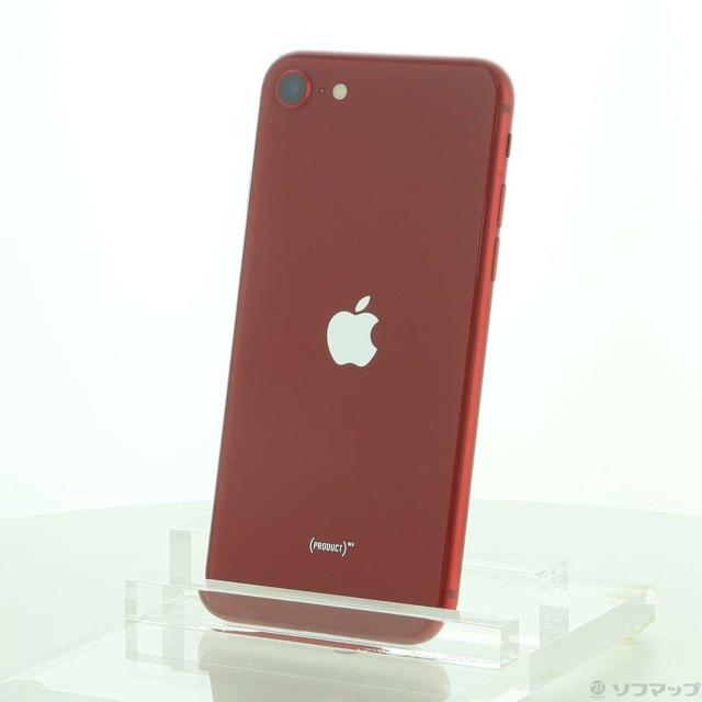 中古)Apple iPhone SE 第3世代 64GB プロダクトレッド MMYE3J/A SIM 