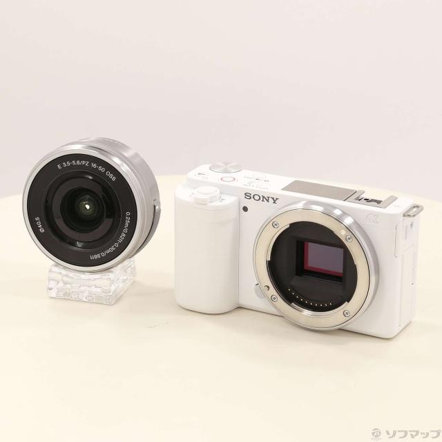 中古)SONY VLOGCAM ZV-E10L パワーズームレンズキット ホワイト