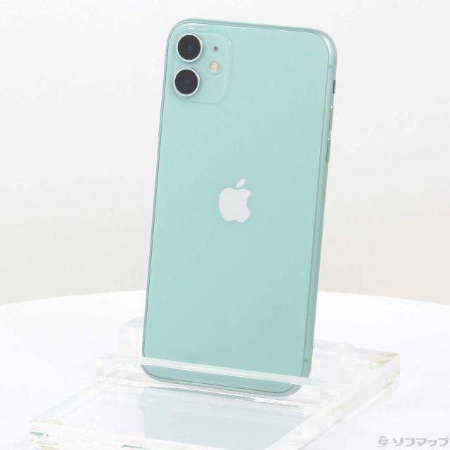 中古)Apple iPhone11 64GB グリーン MHDG3J/A SIMフリー(251-ud)