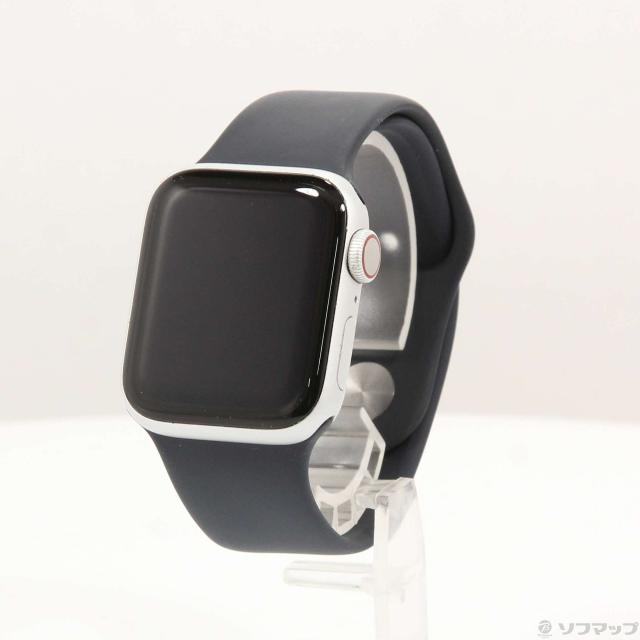 (中古)Apple Apple Watch Series 6 GPS + Cellular 40mm シルバーアルミニウムケース ミッドナイトスポーツバンド(269-ud)