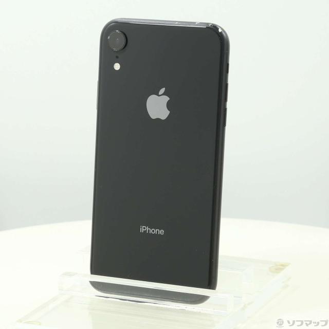 (中古)Apple iPhoneXR 64GB ブラック MT002J/A SIMフリー(258-ud) 携帯電話本体