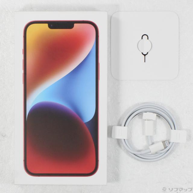 中古)Apple iPhone14 Plus 128GB プロダクトレッド MQ4F3J/A SIM