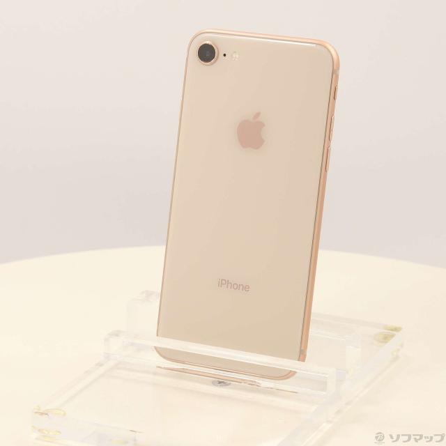 (中古)Apple iPhone8 64GB ゴールド MQ7A2J/A SIMフリー(295-ud)