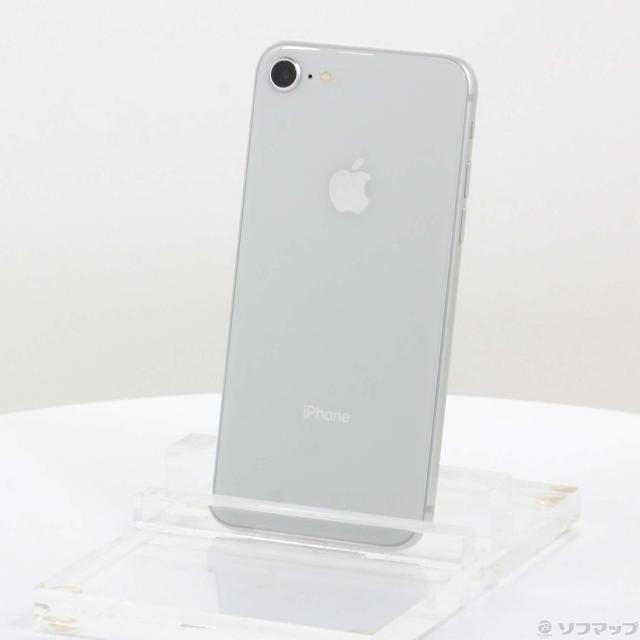 (中古)Apple iPhone8 64GB シルバー MQ792J/A SIMフリー(196-ud)