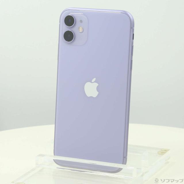 中古)Apple iPhone11 128GB パープル MWM52J/A SIMフリー(344-ud)