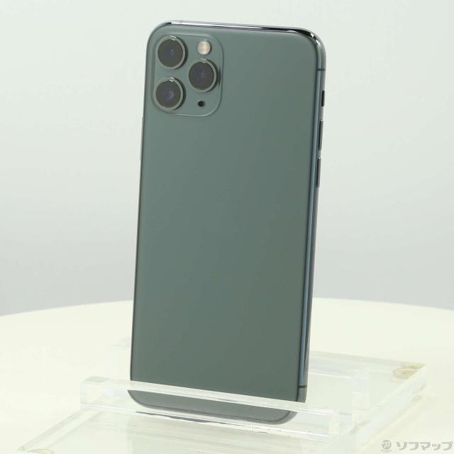 SIMフリー iPhone11 Pro ミッドナイトグリーン256GB 本体[Bランク