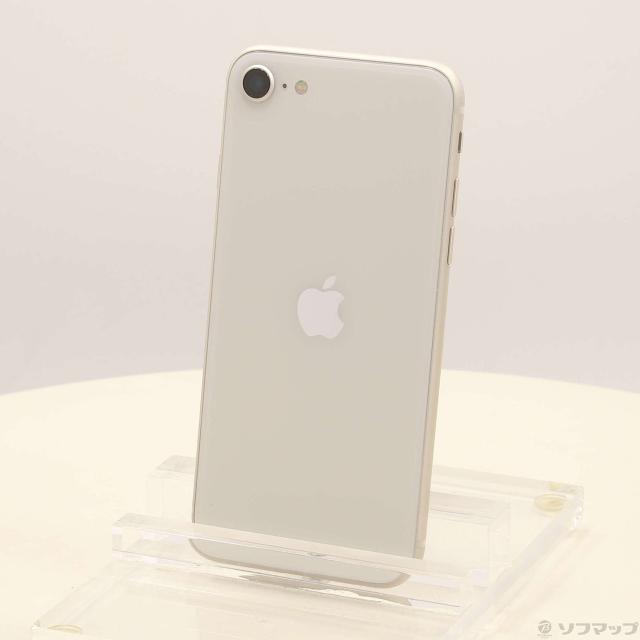 (中古)Apple iPhone SE 第3世代 64GB スターライト MMYD3J/A SIMフリー(258-ud)