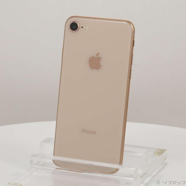 (中古)Apple iPhone8 64GB ゴールド MQ7A2J/A SIMフリー(258-ud)