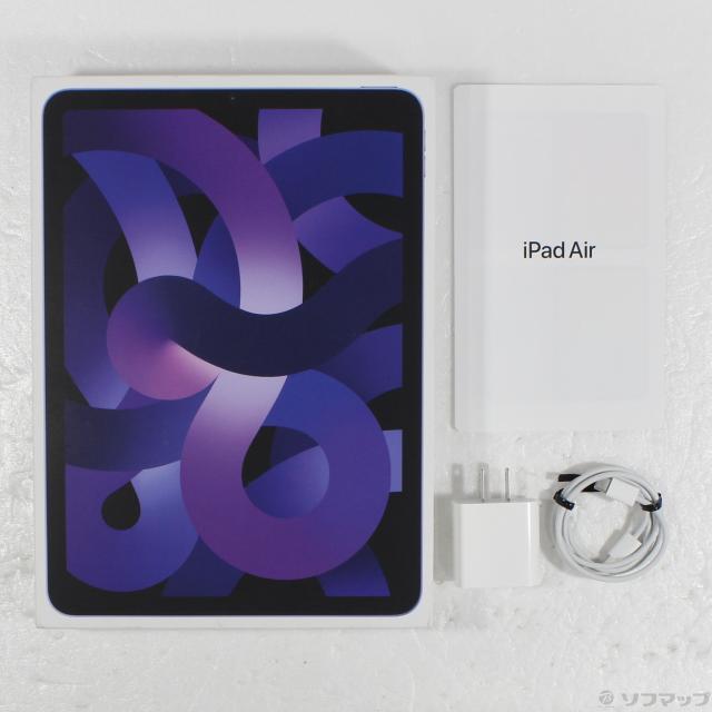 中古)Apple iPad Air 第5世代 64GB パープル MME23J/A Wi-Fi(262-ud)