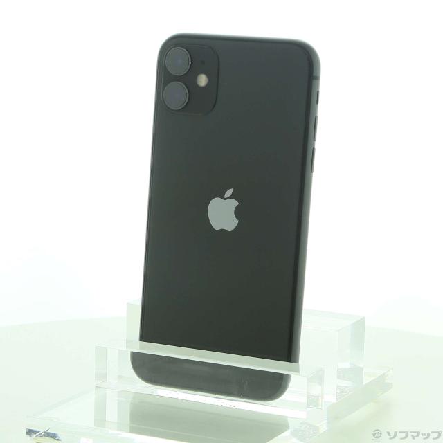 (中古)Apple iPhone11 128GB ブラック NWM02J/A SIMフリー(349-ud)