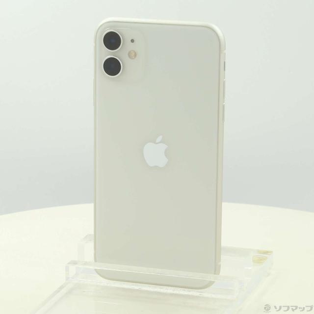 (中古)Apple iPhone11 128GB ホワイト MWM22J/A SIMフリー(258-ud)