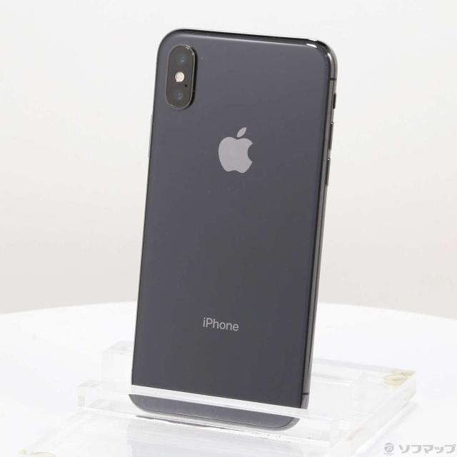(中古)SoftBank iPhoneX 64GB スペースグレイ MQAX2J/A SoftBank(198-ud)