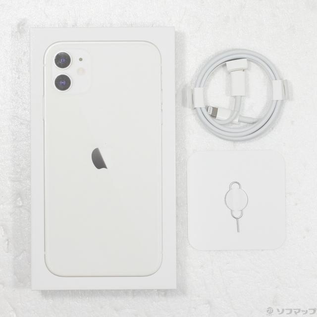 中古)Apple iPhone11 64GB ホワイト MHDC3J/A SIMフリー(344-ud)