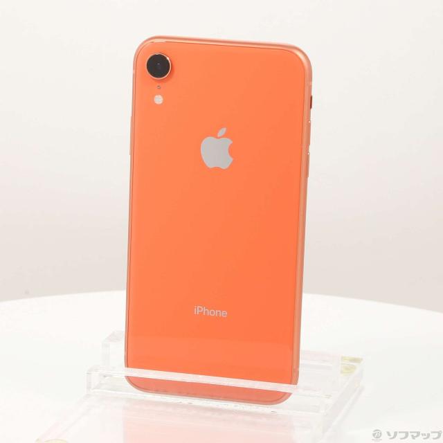 中古)Apple iPhoneXR 128GB コーラル MT0T2J/A SIMフリー(276-ud)