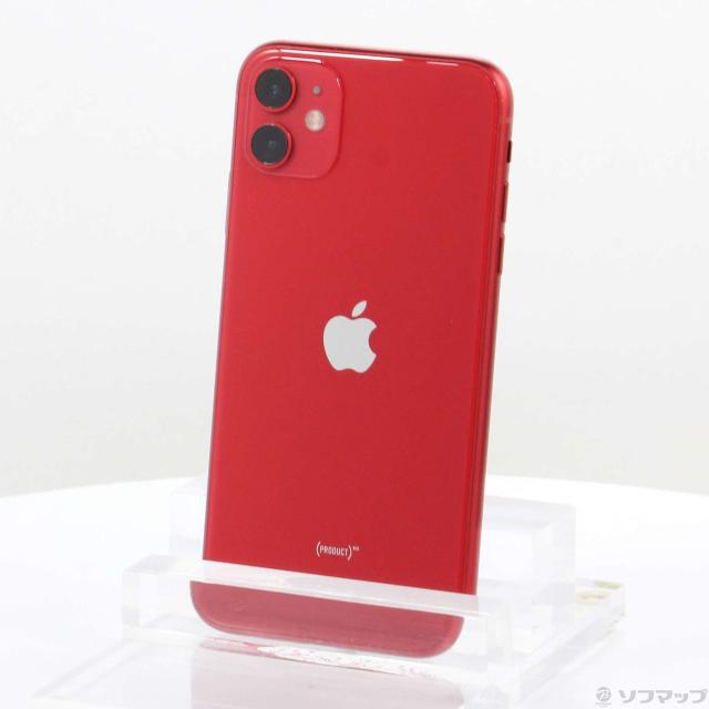 (中古)Apple iPhone11 64GB プロダクトレッド MHDD3J/A SIMフリー(262-ud)