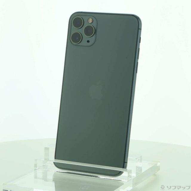中古)Apple iPhone11 Pro Max 256GB ミッドナイトグリーン