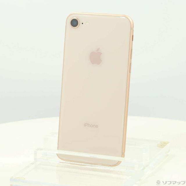 (中古)Apple iPhone8 64GB ゴールド MQ7A2J/A SIMフリー(196-ud) 携帯電話本体