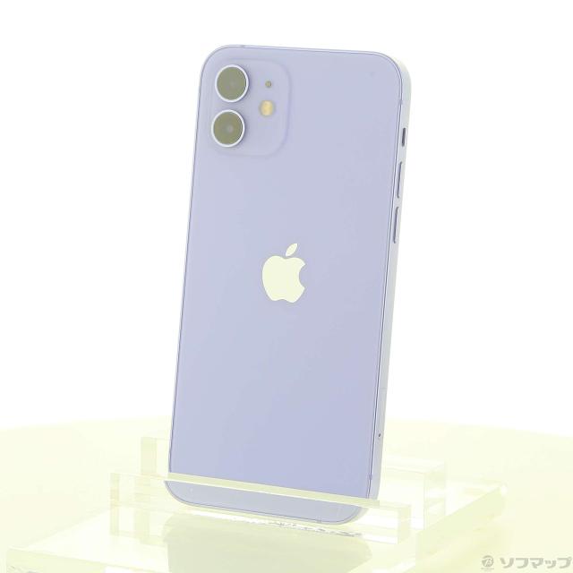 中古)Apple iPhone12 64GB パープル MJNH3J/A SIMフリー(276-ud)