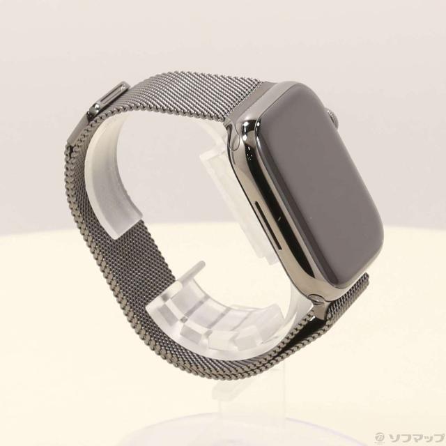 (中古)Apple Apple Watch Series 8 GPS + Cellular 45mm グラファイトステンレススチールケース グラファイトミラネーゼループ(258-ud)_3