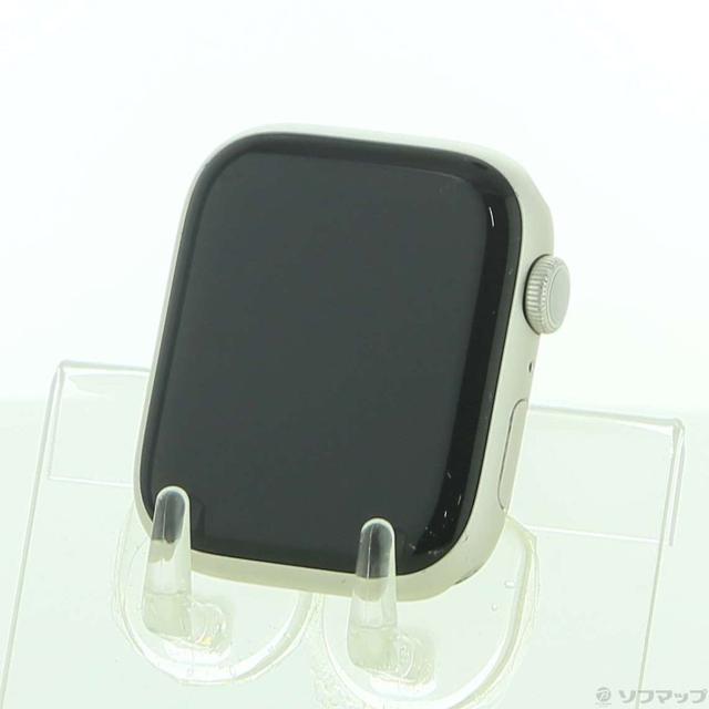(中古)Apple Apple Watch Series 7 GPS 45mm スターライトアルミニウムケース バンド無し(368-ud)